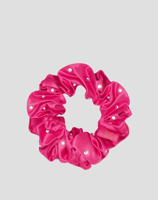 Silkesnodd med kristaller – hot pink Crystallove_3 - 3