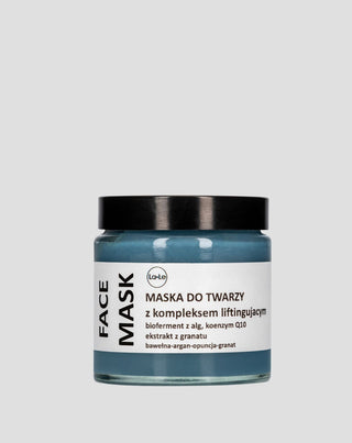 Liftingmask för ansiktet med bioferment från alger, koenzym Q10 och granatäppleextrakt La-Le