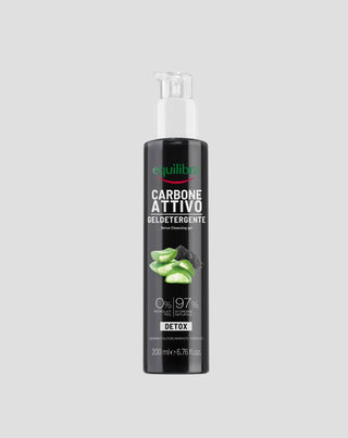 Renande ansiktsrengöringsgel med aktivt kol och aloe vera Equilibra - 1