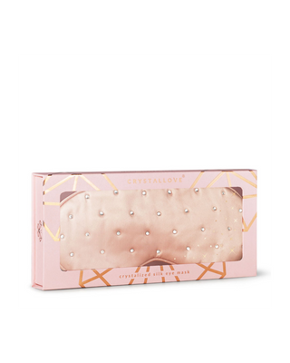 Sömsögonband i silke dekorerat med strass — roséguld Crystallove - 4