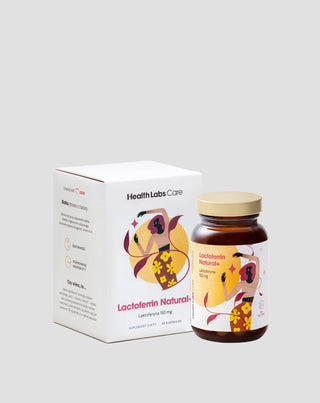 Kosttillskott med laktoferrin 150 mg från komjölk Lactoferrin Natural+ Health Labs Care 30 kapslar - 1