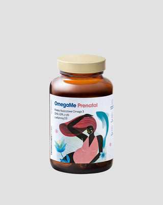 OmegaME prenatala fettsyror Omega 3 DHA och EPA från fisk med vitamin D3 Health Labs Care 60 kapslar - 1