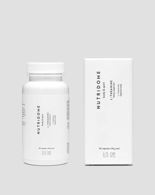 L-teanin för stress, lugn, koncentration och förbättrad sömnkvalitet Nutridome 60 st - 2