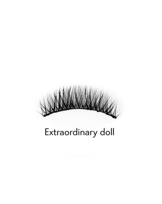 Lösögonfransar på en 2D-remsa för upprepad användning, naturlig effekt Extraordinär docka Bamm!Lashes