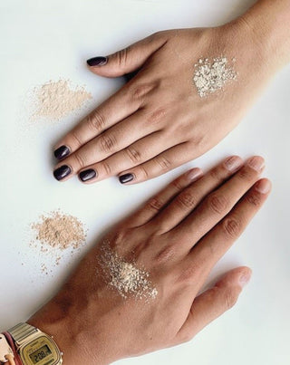 Fixering och mattning av löst rispulver ljusbeige Hi Rice Paese