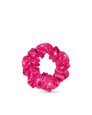 Sidenhårband med strass — varmrosa Crystallove - 3