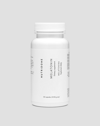 Melatonin för sömn 1 mg i kapslar för stöd vid insomning och hälsosam sömn 60 kapslar Nutridome