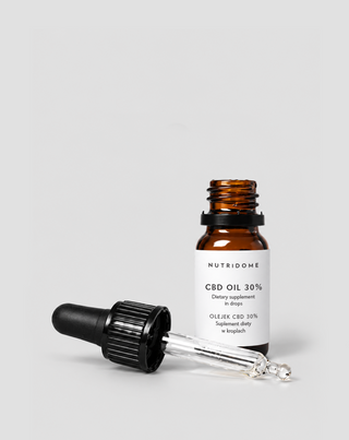 CBD-olja 30% i droppar, broad spectrum utan THC med CBG och CBN Nutridome