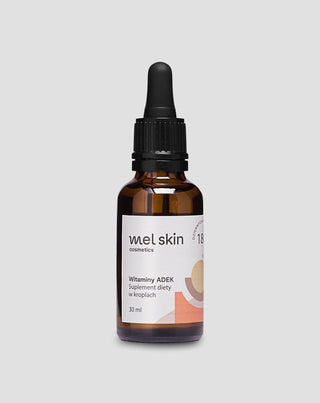 ADEK vitamindroppar för immunitet, järnmetabolism och gott tillstånd för hud och slemhinnor Mel Skin - 1