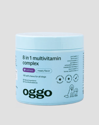 8 i 1 multivitamin-komplex för hälsa och energi för ditt husdjur Oggo 180 g - 1