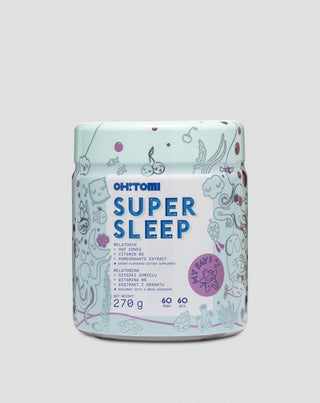 Melatonin gummies för sömn med vitaminer för barn och vuxna, körsbär Supersleep Oh!Tomi 60 st. - 1