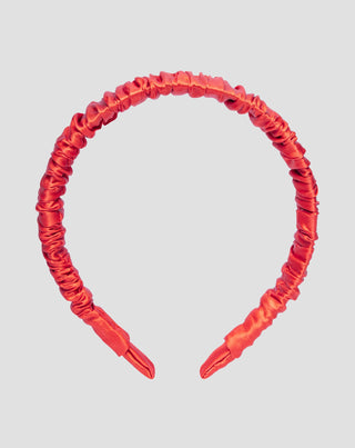 Silkehårband i 100% natursilke röd Twisty - 1