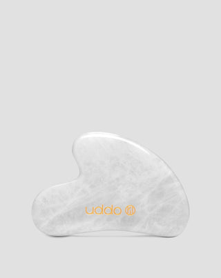 Vit Jade ansiktsmassage Gua Sha Stone Minskar ödem och uppstramande Uddo - 1