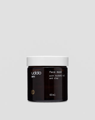 Ansiktsmask med vit lera, tsubaki olja och vitamin E Uddo - 1