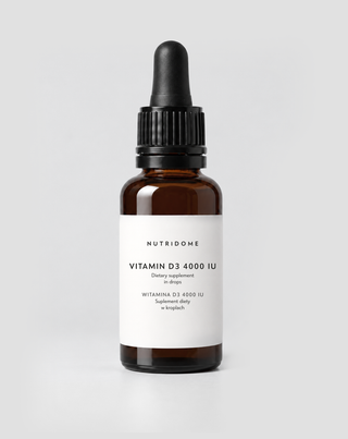 Vitamin D3 i droppar 4000 IE/dag för immunförsvaret och starka ben med vitamin E, 30 ml, Nutridome