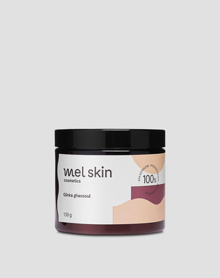 Klargörande, uppstramande och utjämnande ghassoul-lera för fet och normal hud Mel Skin - 1