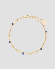 Guldpläterat armband i rostfritt stål med lapis lazuli Mys_3