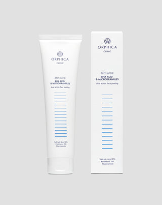 Ansiktspeeling för aknebenägen hud med niacinamid, panthenol, BHA och mikrokorn Anti-Acne Orphica Clinic
