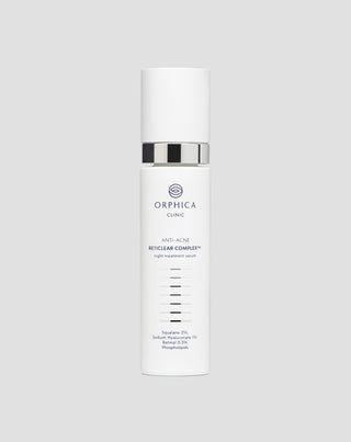 Nattserum som stödjer återuppbyggnad av aknebenägen hud Anti-Acne Orphica Clinic 50 ml